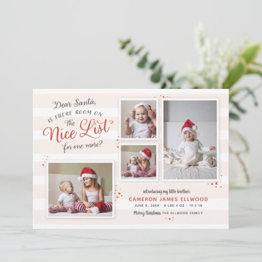 素敵なリストの部屋クリスマス誕生のお知らせ シーズンカード (スタンド正面)