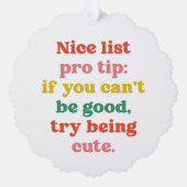 素敵なリストプロ先端かわいいペットおもしろいの写真クリスマス オーナメントカード (正面)