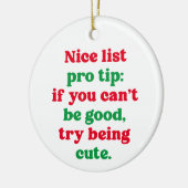 素敵なリストプロ先端かわいいペットおもしろいの写真クリスマス セラミックオーナメント (左)