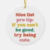 素敵なリストプロ先端かわいいペットおもしろいの写真クリスマス セラミックオーナメント (正面)