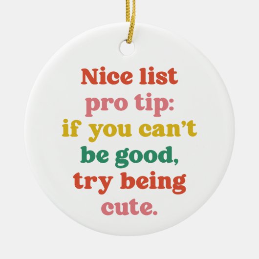 素敵なリストプロ先端かわいいペットおもしろいの写真クリスマス セラミックオーナメント (正面)