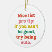 素敵なリストプロ先端かわいいペットおもしろいの写真クリスマス セラミックオーナメント (左)