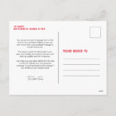 素敵なリスト可愛いおもしろい赤い犬のクリスマスフォト シーズンポストカード (裏面)