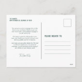 素敵なリスト緑の可愛いおもしろいペットのクリスマスフォト シーズンポストカード (裏面)