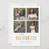 素敵なリスト複数の写真のクリスマス シーズンカード (正面)