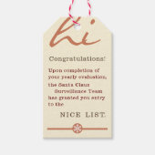 素敵なリスト証明書クリスマススノーフレークギフトラベル ギフトタグ (正面)