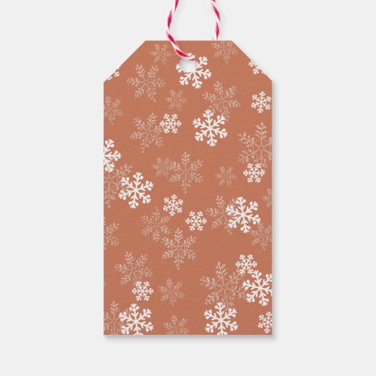 素敵なリスト証明書クリスマススノーフレークギフトラベル ギフトタグ (裏面)