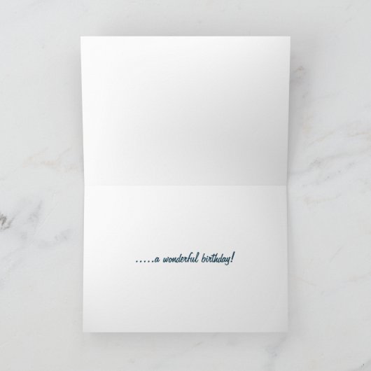 素敵なリーフ絵を描タービーの誕生日カード カード (内部)