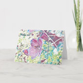 素敵なリーフ絵を描タービーの誕生日カード カード (正面)