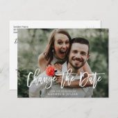 素敵なレタリングは日付写真を変更 ポストカード (正面/裏面)