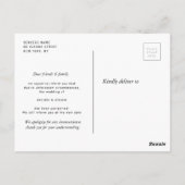 素敵なレタリング写真の日付カードを変更 ポストカード (裏面)