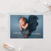 素敵なレタリング写真誕生の発表カード カード (正面/裏面インサイチュ)