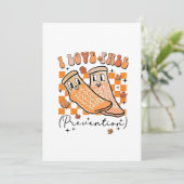 素敵なレトロデザインが好きな方向け 転倒予防のユーモアグッズ 招待状 (スタンド正面)