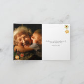 素敵なレトロヒッピーフラワー写真 母の日 カード (内部)