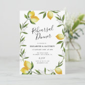 素敵なレモンの葉のリハーサルのディナーの招待 招待状 (スタンド正面)