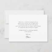 素敵なワイルドフラワー ブライダルシャワー サンキューカード (裏面)