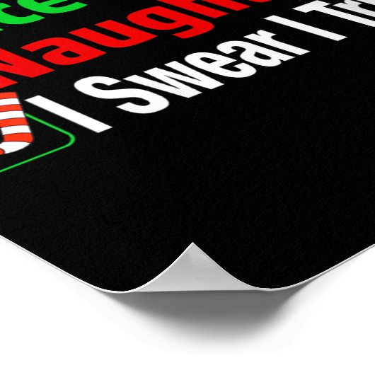 素敵なワルイ奴です、嘘じゃない、頑張ったよ、面白いクリスマスVネック ポスター (角)