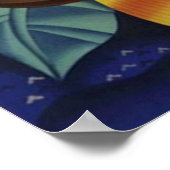 素敵なヴィンテージハワイ～ウクレレ&ハイビスカスポスター ポスター (角)