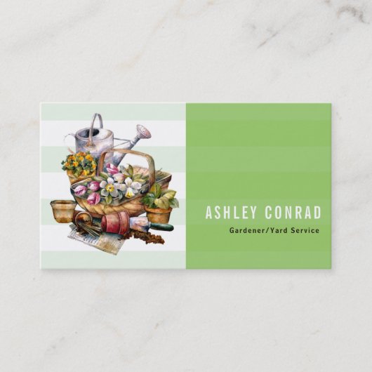 素敵なヴィンテージレトロ園芸用具 名刺 (正面)