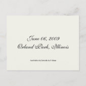 素敵なヴィンテージ動揺して金ゴールド 案内ポストカード (裏面)