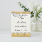 素敵なヴィンテージ動揺して金ゴールド 案内ポストカード (スタンド正面)