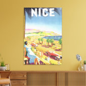 素敵なヴィンテージ旅行ポスター キャンバスプリント (インサイチュ (リビング))