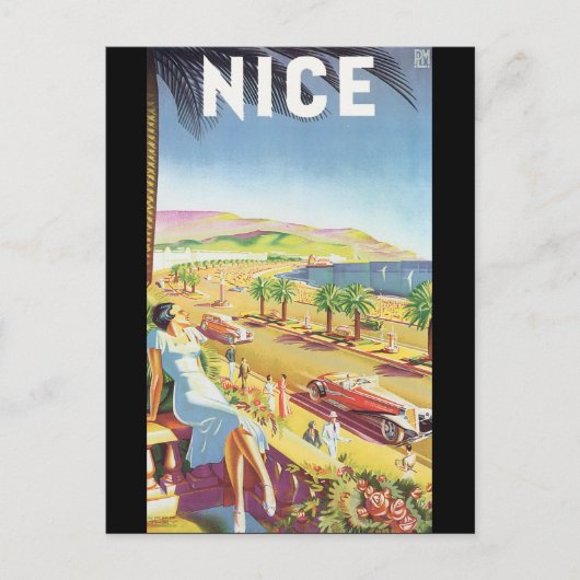 素敵なヴィンテージ旅行ポスター ポストカード (正面)