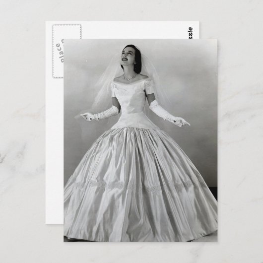 素敵なヴィンテージ花嫁の写真マグカップ、ギフト ポストカード (正面/裏面)