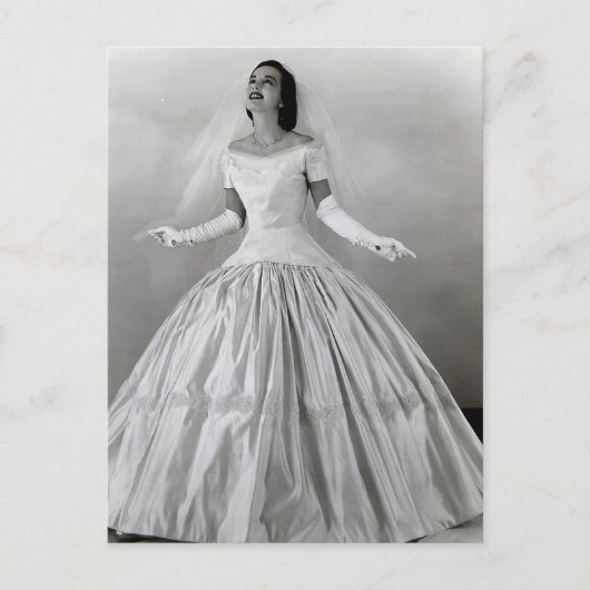 素敵なヴィンテージ花嫁の写真マグカップ、ギフト ポストカード (正面)