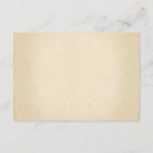 素敵なヴィンテージ デザインの結婚式の出欠確認 出欠カード (裏面)