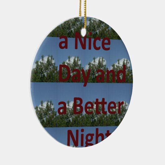 素敵な一日とより良いナイトアートを過ごす セラミックオーナメント (右)