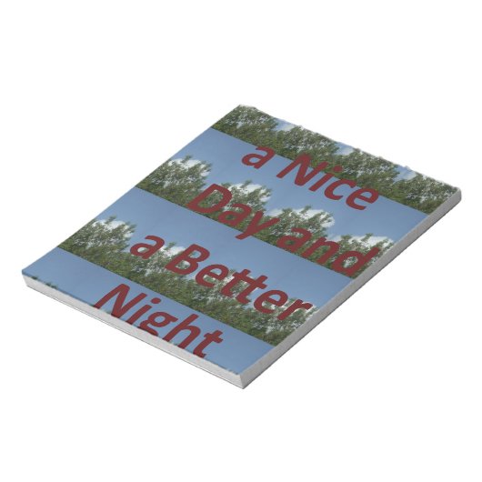 素敵な一日とより良いナイトアートを過ごす ノートパッド (回転)