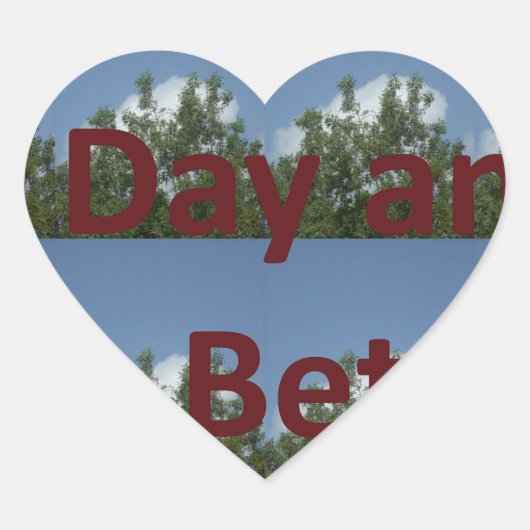 素敵な一日とより良いナイトアートを過ごす ハートシール (正面)