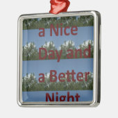 素敵な一日とより良いナイトアートを過ごす メタルオーナメント (左)