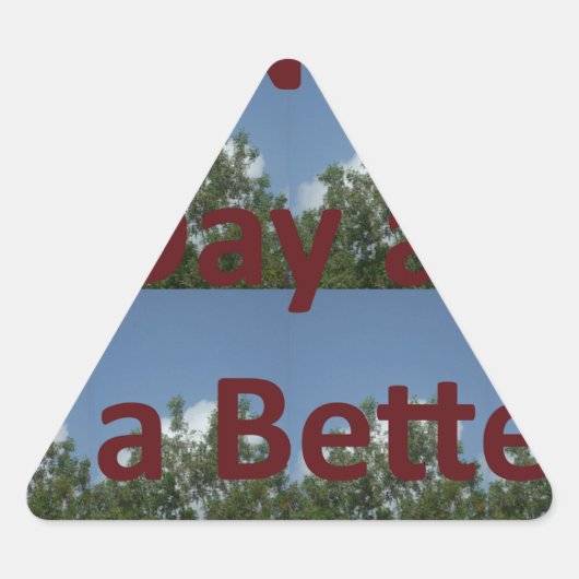 素敵な一日とより良いナイトアートを過ごす 三角形シール (正面)