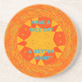 素敵な一日とより良いナイトアートプリント コースター