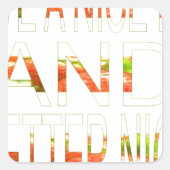 素敵な一日とより良いナイトアートプリント スクエアシール (正面)