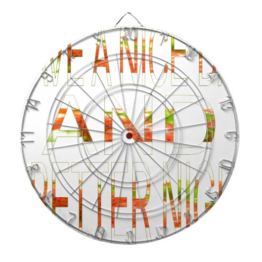 素敵な一日とより良いナイトアートプリント ダーツボード (正面)