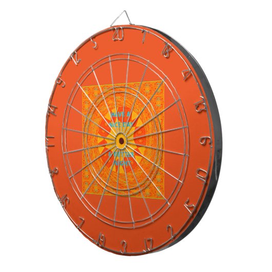 素敵な一日とより良いナイトアートプリント ダーツボード (正面右)