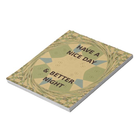 素敵な一日とより良いナイトアートプリント ノートパッド (回転)