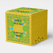 素敵な一日とより良いナイトアートプリント フェイバーボックス (正面サイド)