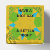 素敵な一日とより良いナイトアートプリント フェイバーボックス (上部)