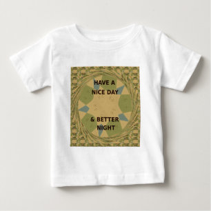 素敵な一日とより良いナイトアートプリント ベビーTシャツ