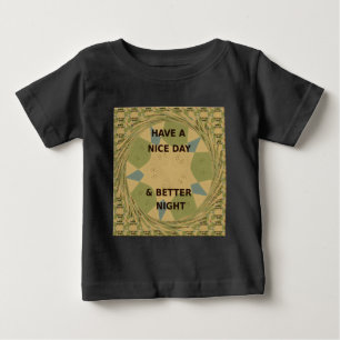 素敵な一日とより良いナイトアートプリント ベビーTシャツ