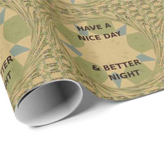 素敵な一日とより良いナイトアートプリント ラッピングペーパー (ロールコーナー)