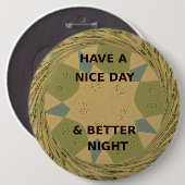 素敵な一日とより良いナイトアートプリント 缶バッジ (正面&裏面)