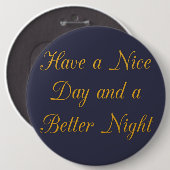 素敵な一日とより良いナイトアートプリント 缶バッジ (正面&裏面)