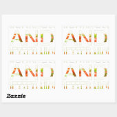 素敵な一日とより良いナイトアートプリント 長方形シール (シート)