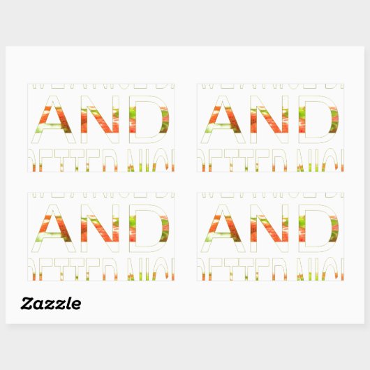 素敵な一日とより良いナイトアートプリント 長方形シール (シート)