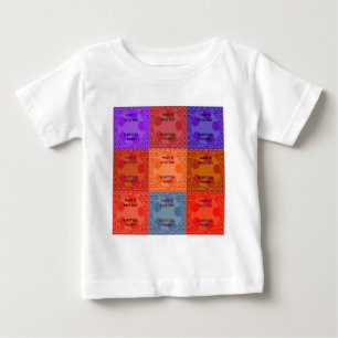 素敵な一日とより良いナイトアートポップ・アートのプリントを持つ ベビーTシャツ